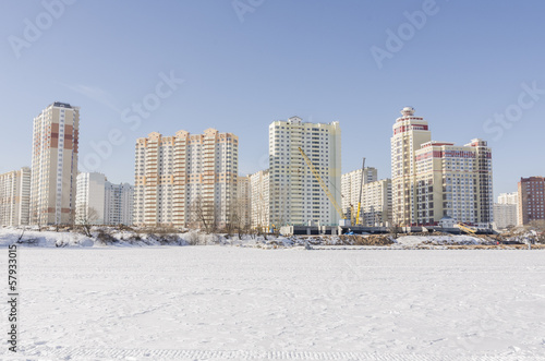 The construction of new residential buildings in Moscow