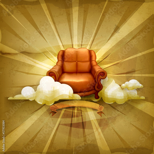 Chair, old style background