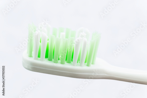 Toothbrush on white background.