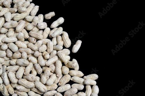 Peanuts on Black photo