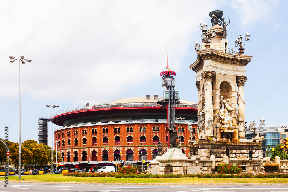 Day view of Plaza de Espana with Arena  in Barcelona