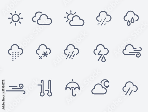 Obraz na plátně weather icons