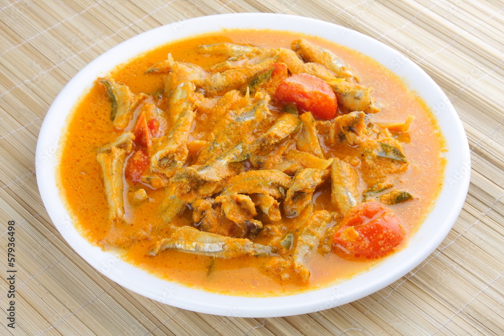 Asian style Ancovy fish curry