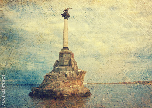 monument to the scuttled ships in Sevastopol. Crimea. photo