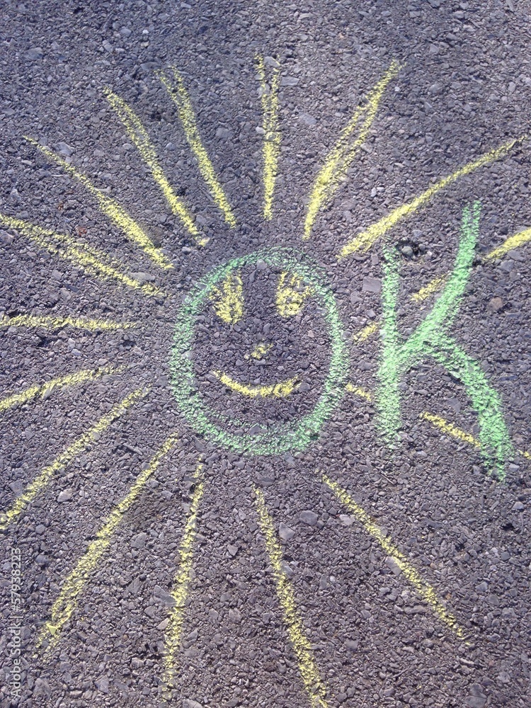 chalk drawing sun Stock Photo Adobe Stock