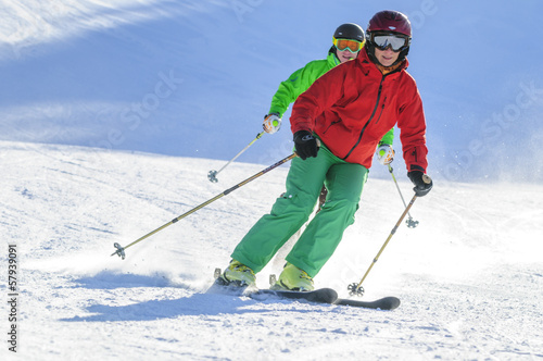 Beim Skifahren