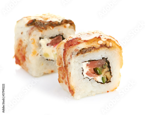 sushi isolated on white