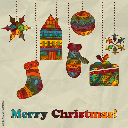 Vector Christmas Greeting Card