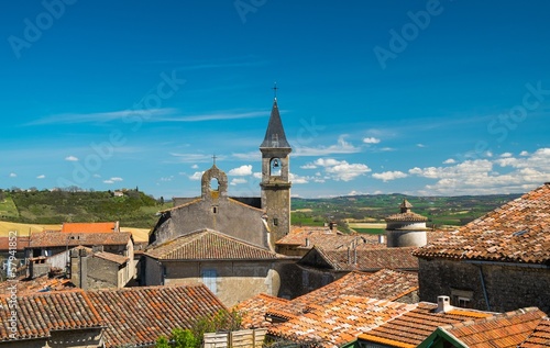 View over Lautrec village rooftops, France photo