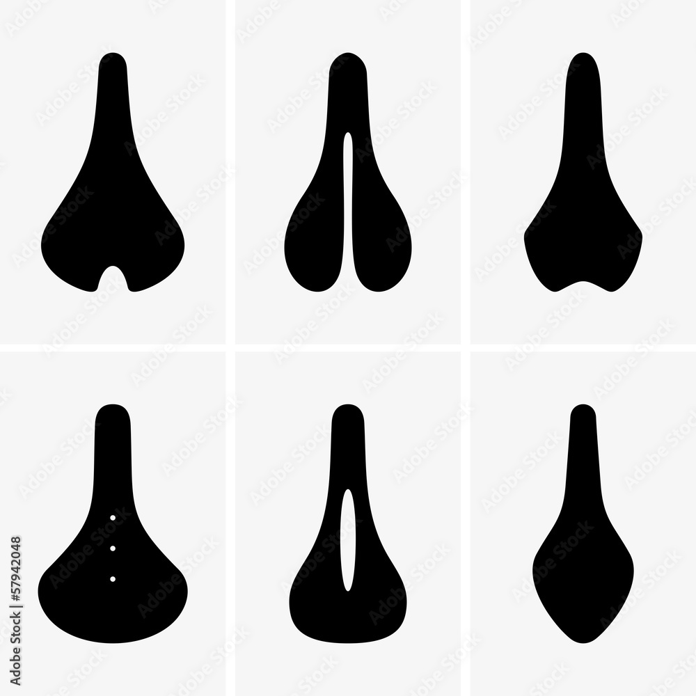 Obraz premium Set of Bike saddles