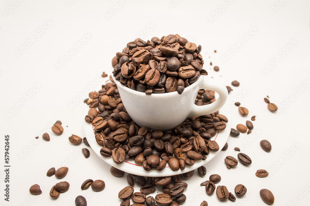 Cup of coffee beans Cup of coffee beans