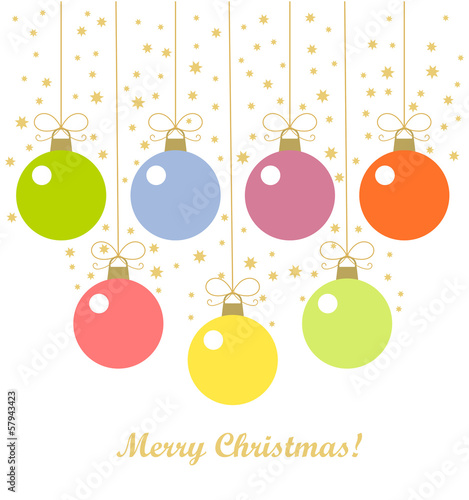 Christmas balls hanging