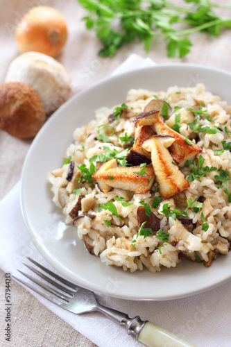 Risotto with mushrooms