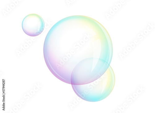 Foam - soap bubbles, vector