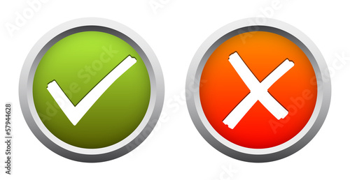 JA + NEIN Button