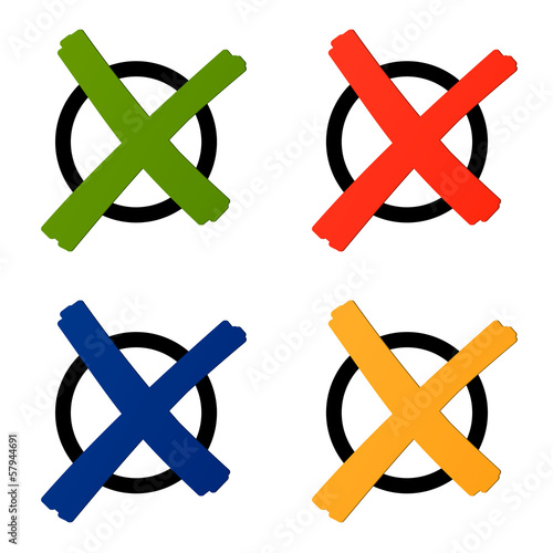 Wahl - Kreuz bunt