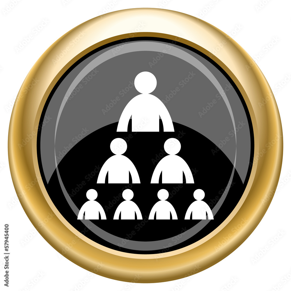 Organizational chart with people icon Organizational chart with people icon