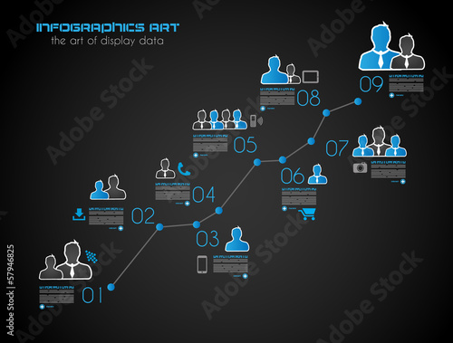 Timeline to display your data with Infographic