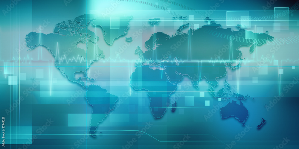 Abstract techno backgrounds with Earth map for your design Abstract techno backgrounds with Earth map for your design