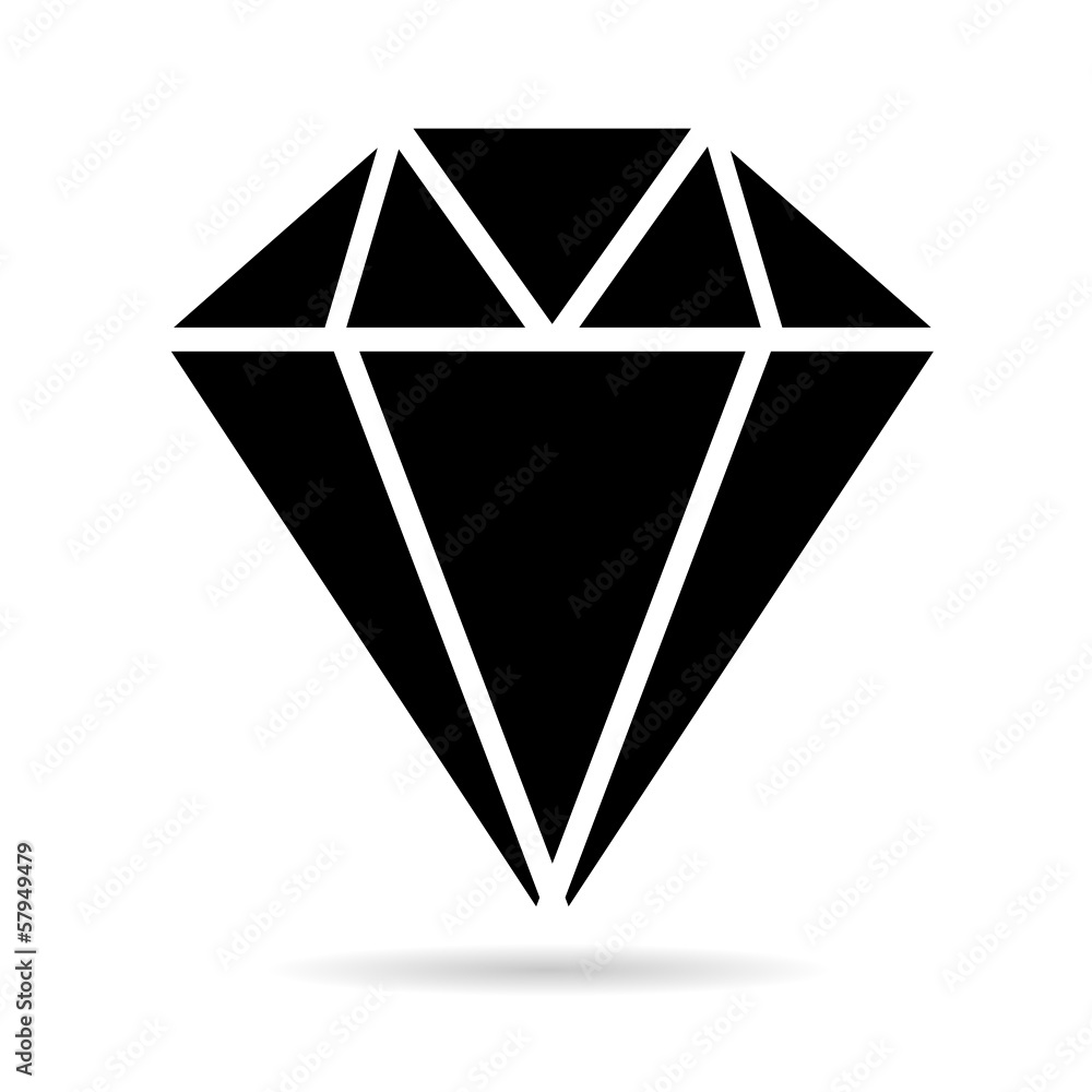 diamonds brilliant black vector illustration Stock Vector | Adobe Stock