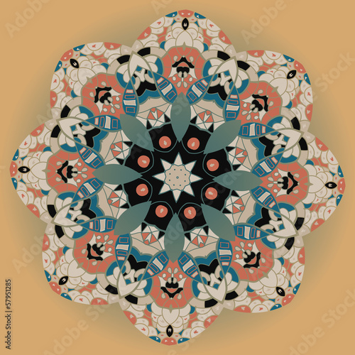 Oriental mandala motif