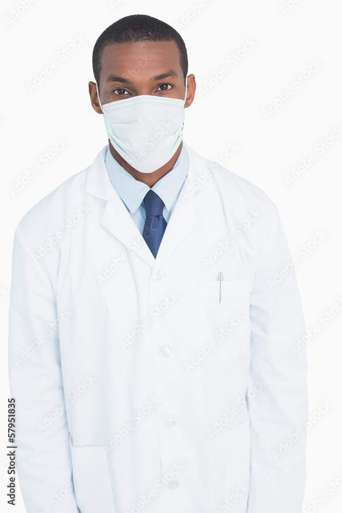 Portrait of a male doctor wearing mask Portrait of a male doctor wearing mask