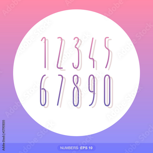 Set of Narrow Numbers vector