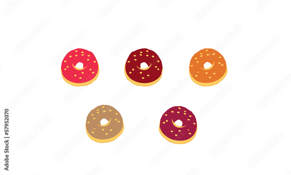 Fototapeta premium Vecteur donuts