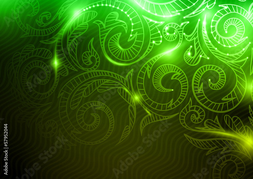 Neon Pattern Background.