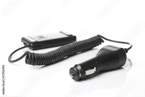 Black Car Battery Eliminator on White background