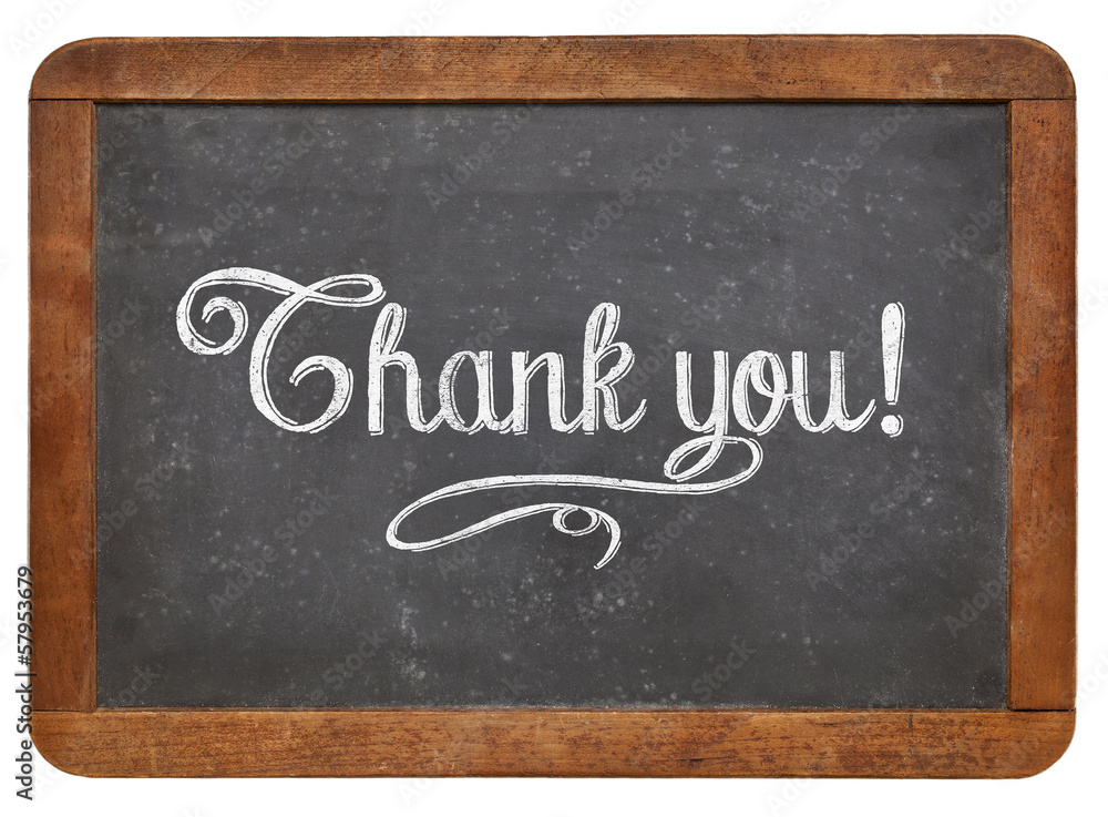 Obraz premium Thank you on blackboard