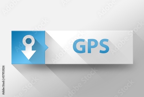 3d GPS pin icon flat design, illustration © leszekglasner