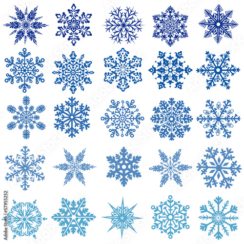 Set of vectors snowflakes