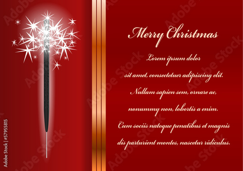 Celebration background with sparkler and place for your text.