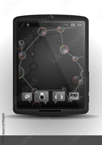 Tablet Computer With DNA Molecule.