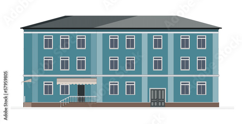 The facade of the building. Vector