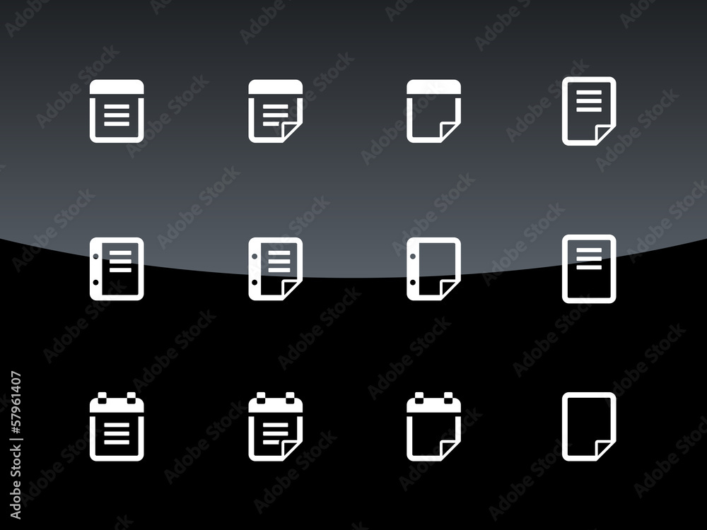Notepad and sticky note icon set. Notepad and sticky note icon set.