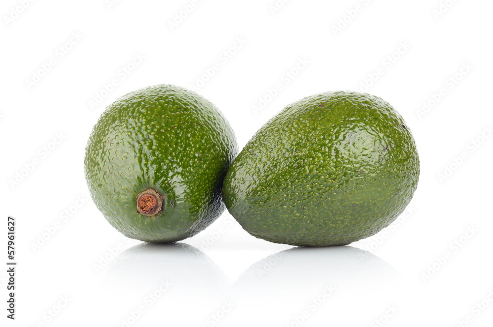 Avocado fruits isolated on white Avocado fruits isolated on white