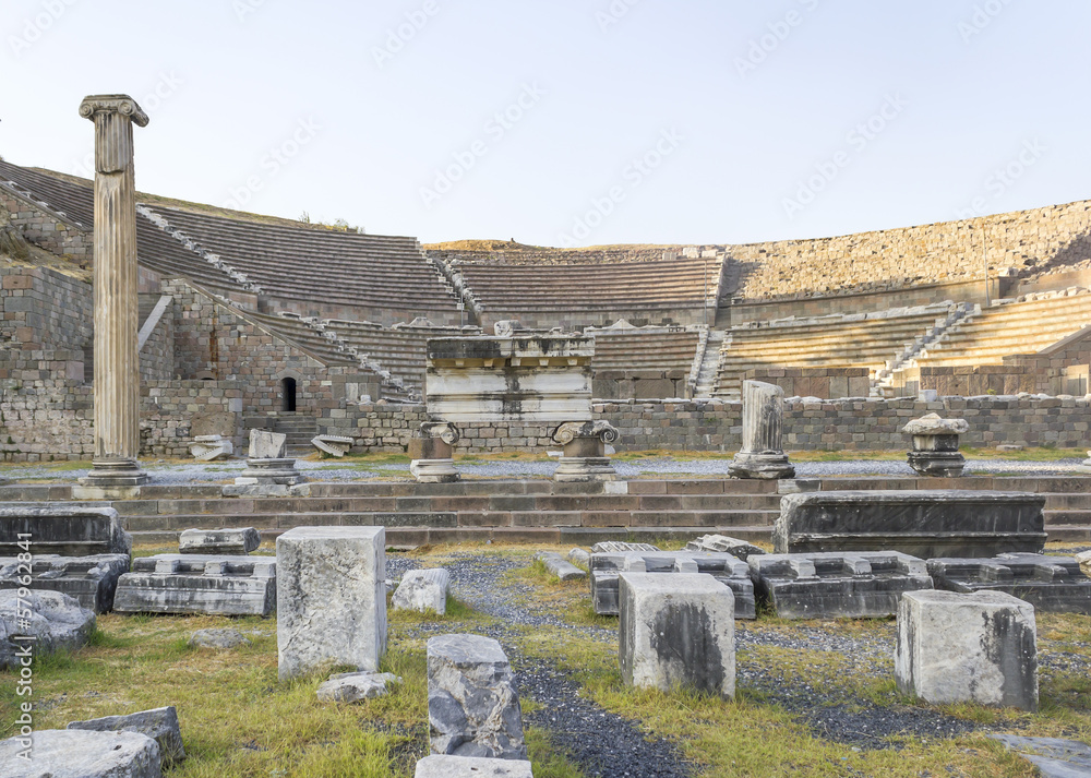 Asclepeion ancient city in Pergamon, Selcuk-Turkey.