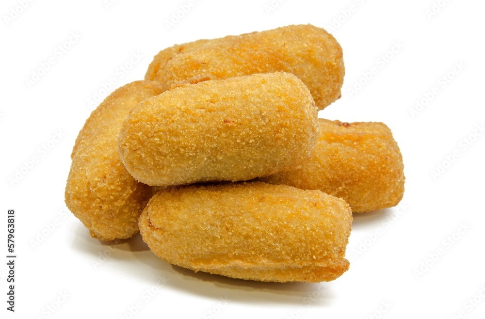 Deliciosas croquetas de bechamel y carne Deliciosas croquetas de bechamel y carne