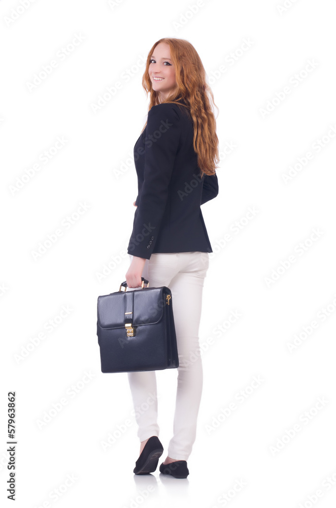 Young businesswoman isolated on white Young businesswoman isolated on white