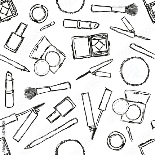 seamless cosmetics pattern