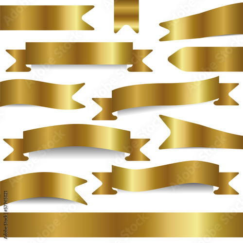set of gold ribbons
