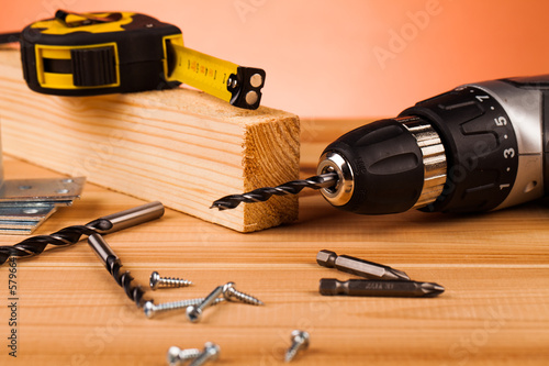 Obraz na płótnie wood mounting tools