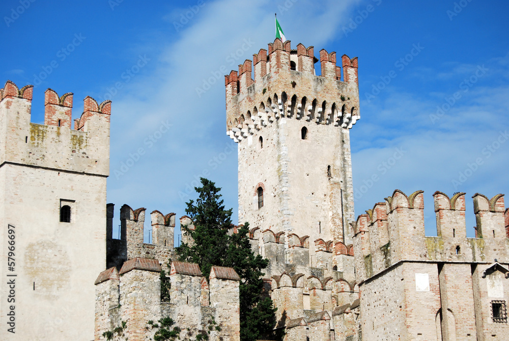 The castle of Sirmione on Lake Garda - Brescia - Italy