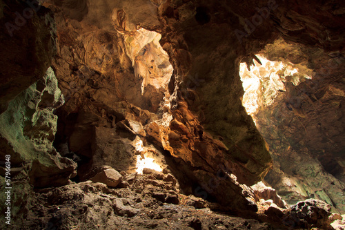 Sunbeam into the cave, Thailand
