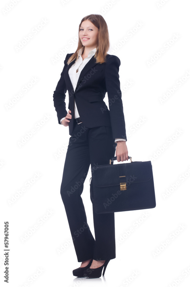 Young businesswoman isolated on white Young businesswoman isolated on white
