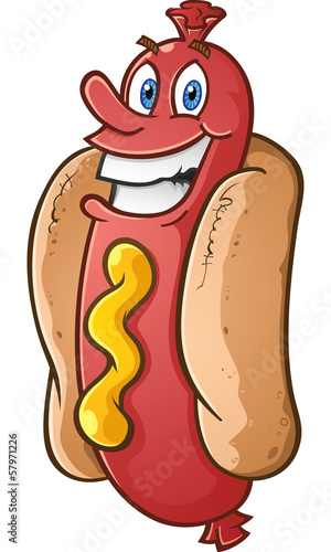 Hot Dog Cartoon Character
