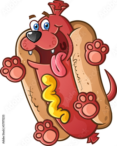 Hot Dog Pet Cartoon Character