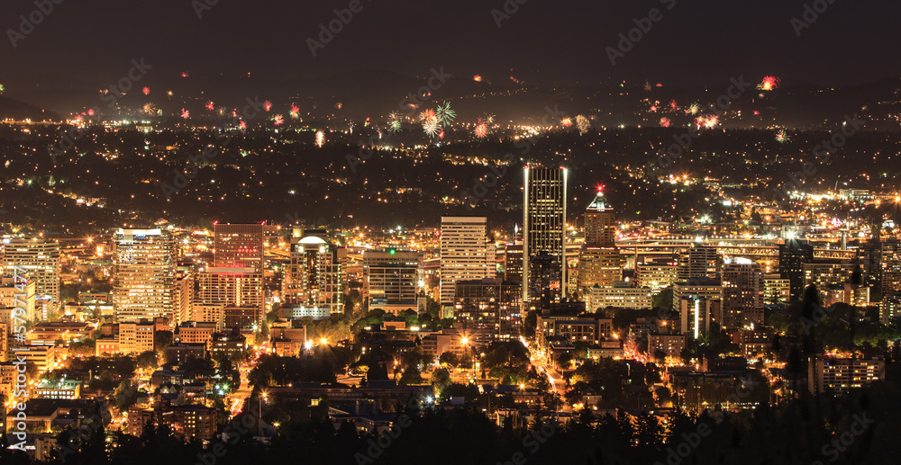 Portland Oregon, USA Fireworks.
